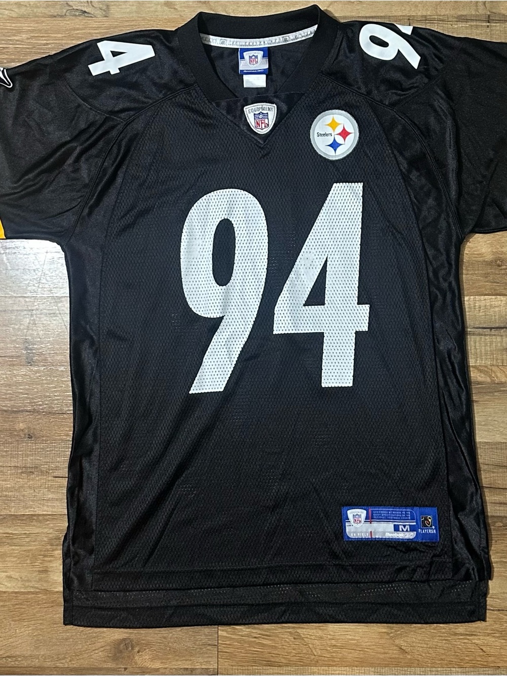 Reebok Men’s Black Steelers Timmons #94 Football Jersey